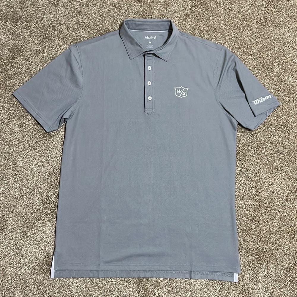 Johnnie-O Golf Polo, Medium, Gray, Wilson Staff
